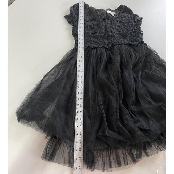 Sans Souci Dress Womens‎ Medium Black Lace Tulle Crochet Mini Fairy Goth Core - Picture 4 of 7